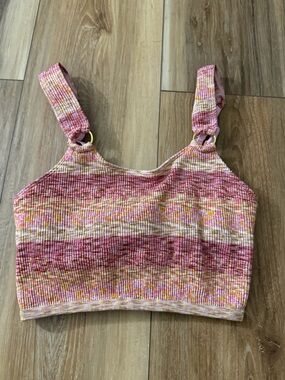 Aerie Pink Multi-Color Textured Tank Top. EUC  size XS